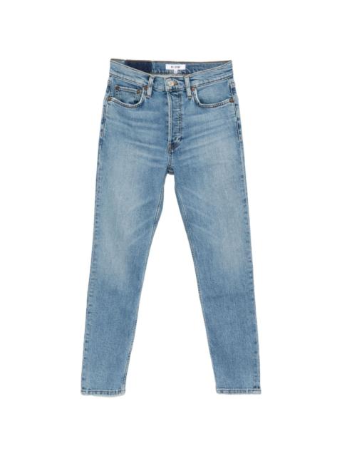 faded effect jeans