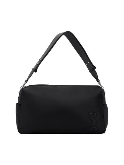 AMI Paris Black Large Nylon Marcel Bag