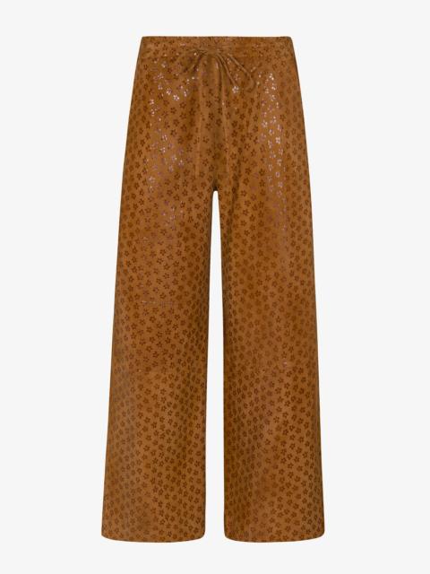 SPRWMN SUEDE CROPPED BAGGY PANTS