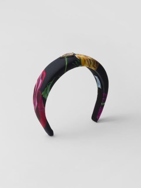 Prada Printed fabric headband