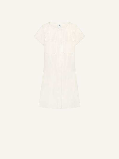 courrèges 2-POCKET VINYL SHORT DRESS