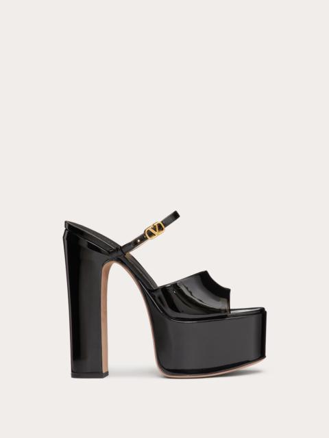 VALENTINO GARAVANI TAN-GO PLATFORM PATENT LEATHER SLIDE 155MM