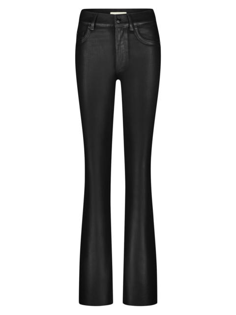 DL1961 Women's Bridget Bootcut High Rise Instasculpt Coated Jeans - Black Coated