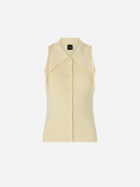 PINKO TOP WITH BANDANA KNOT AND BUTTONS