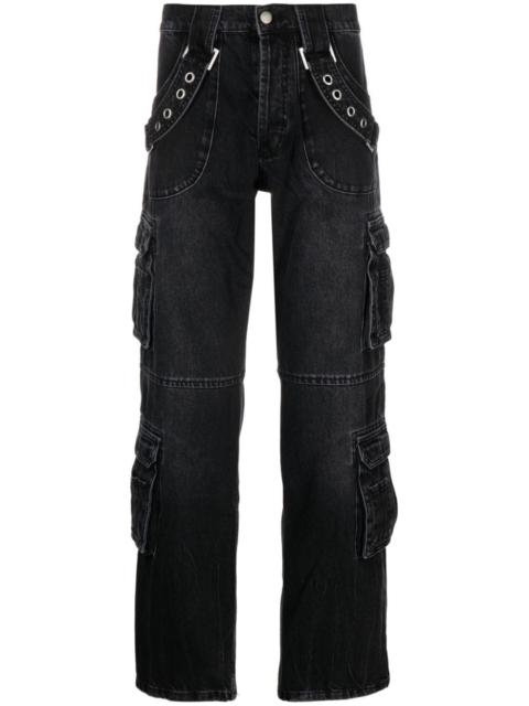 MISBHV eyelet-detail straight-leg jeans