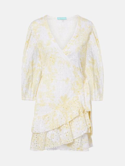 MELISSA ODABASH Tabitha broderie anglaise cotton wrap dress