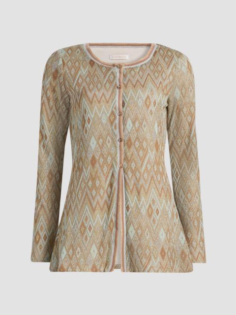 RAMY BROOK Women's McKenna Diamond-Knit Cardigan - Gold Diamond
