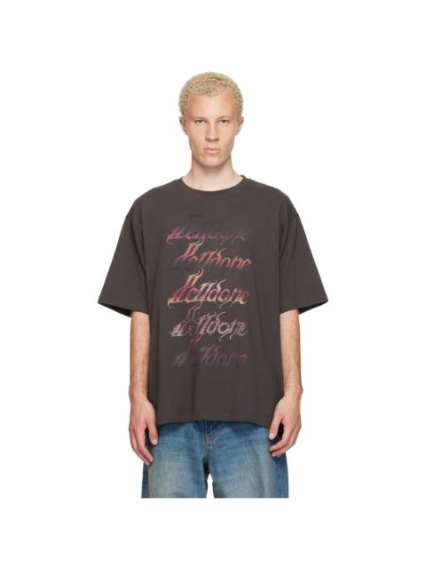 We11done Gray Gradient Logo T-shirt