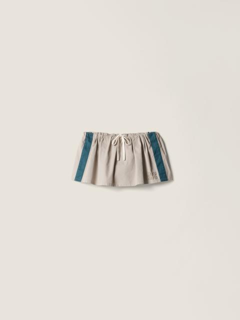 Miu Miu Washed twill miniskirt