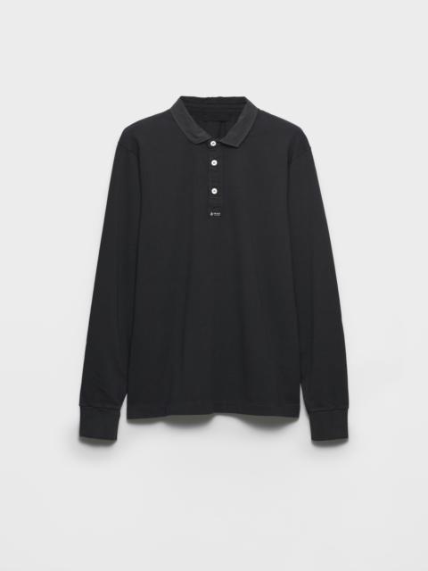Prada Long-sleeved cotton polo shirt