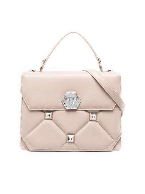PHILIPP PLEIN quilted leather top-handle bag