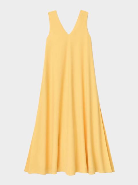 Lafayette 148 New York Sleeveless Viscose-Silk Trapeze Maxi Dress