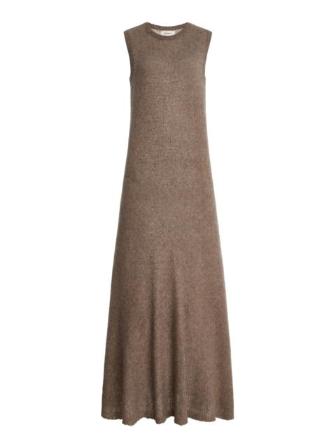 LISA YANG Madelena Cashmere-Silk Maxi Dress neutral