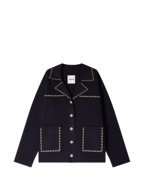 Sandro stud-embellished cardigan