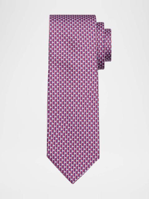 Canali Men's Geometric Chainlink Silk Tie