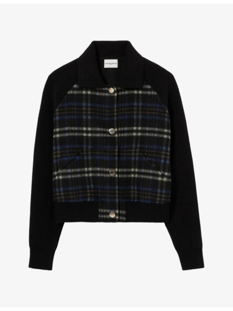 Claudie Pierlot Checked Wool-Blend Jacket