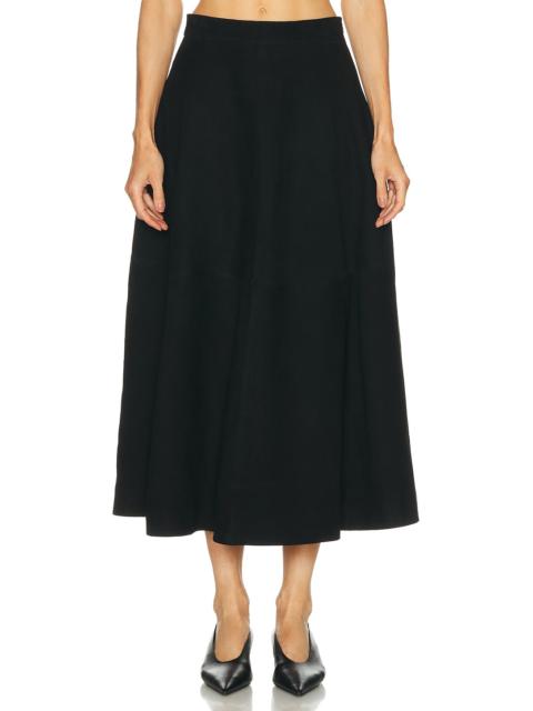 RÓHE A Line Suede Skirt