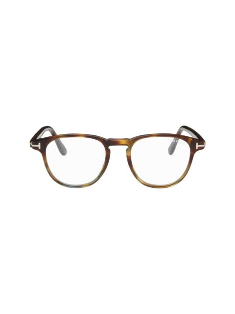 TOM FORD Brown Round Glasses