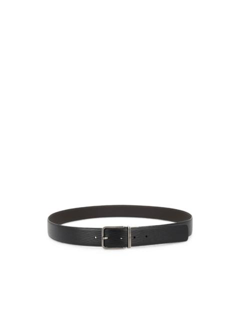 ZEGNA textured leather belt