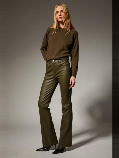 SPRWMN LEATHER 5 POCKET MICRO FLARE