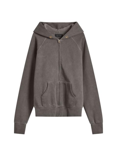LES TIEN Les Tien Heavyweight Raglan Oil Washed Zip Hoodie