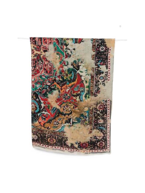 Faliero Sarti Beige Carpet print stole