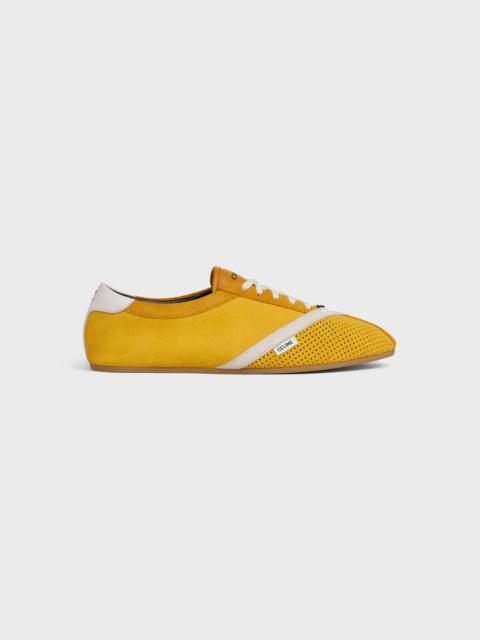 CELINE THE FLAT SNEAKER IN SUEDE CALFSKIN AND LAMBSKIN