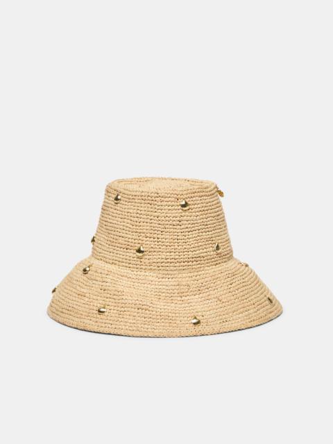 dolce vita STRAW CLOCHE WITH CHARMS NATURAL