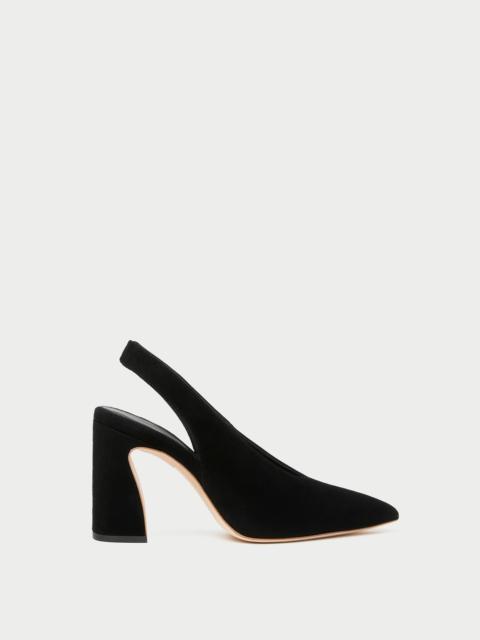 LOEFFLER RANDALL Katerina Black Suede Slingback Pump