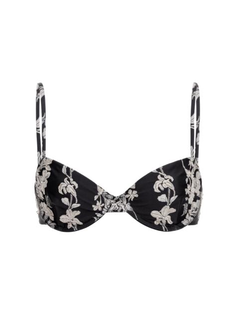 Magdalena Printed Bikini Top black/white