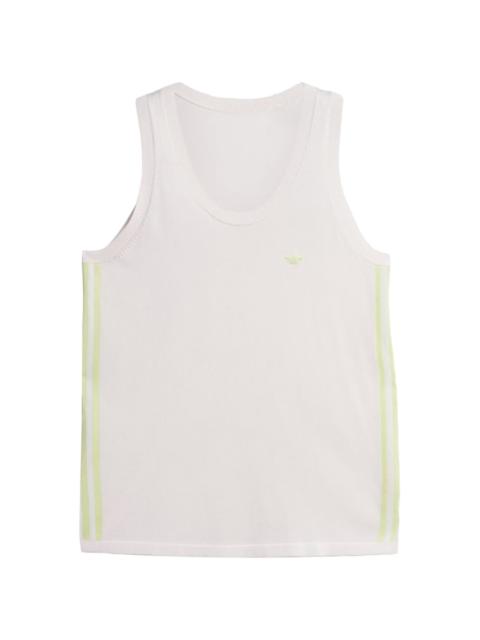 logo-embroidered sleeveless top