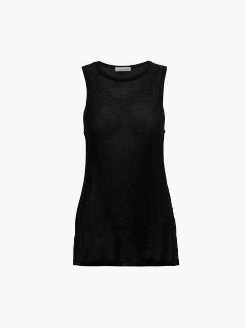 Lightweight Tank Top In Black