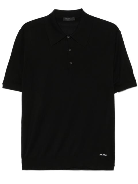 Prada Embroidered-logo Polo Shirt