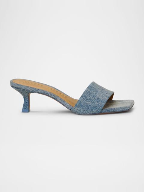 Cult Gaia Ada Denim Slide Sandals