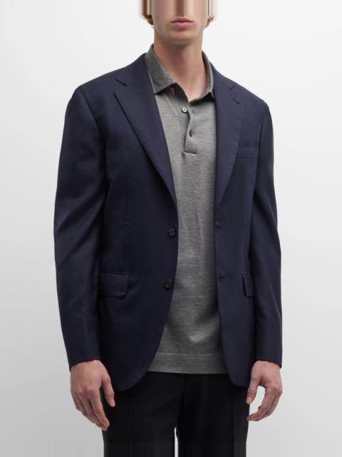 Men's Solid Wool-Silk Blazer