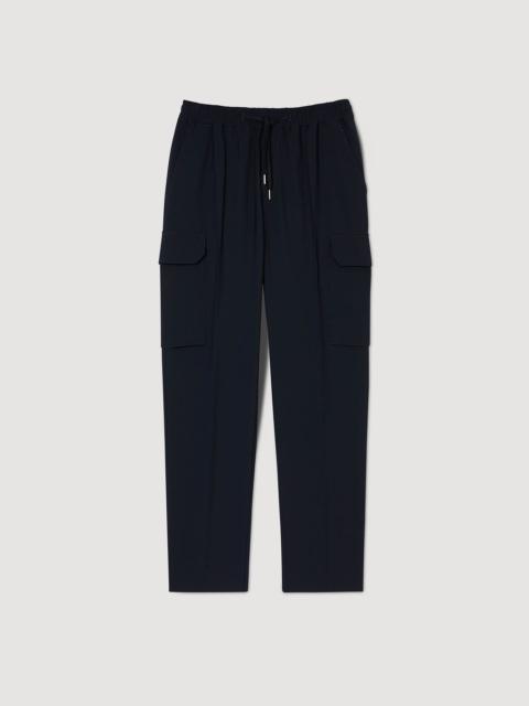 Sandro Elasticated cargo trousers