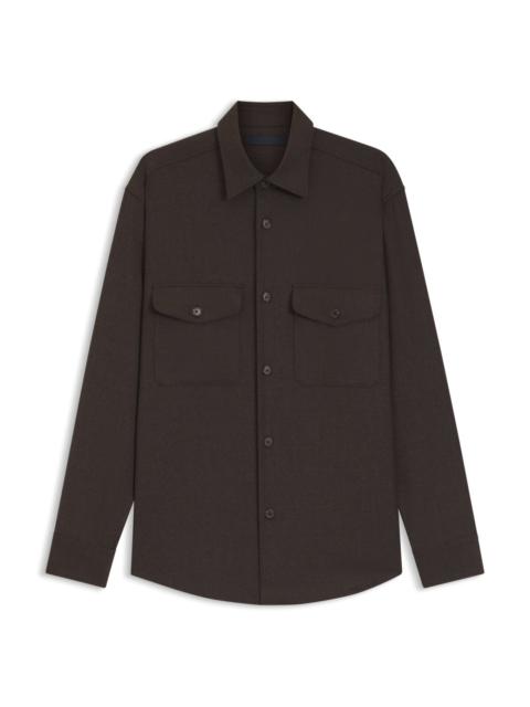 BECKHAM X BOSS RELAXED-FIT SHIRT IN VIRGIN WOOL
