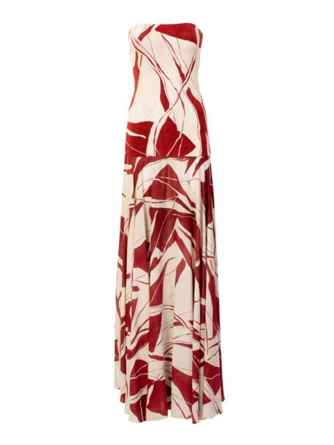 SILVIA TCHERASSI Muriel Strapless Jersey Maxi Dress multi