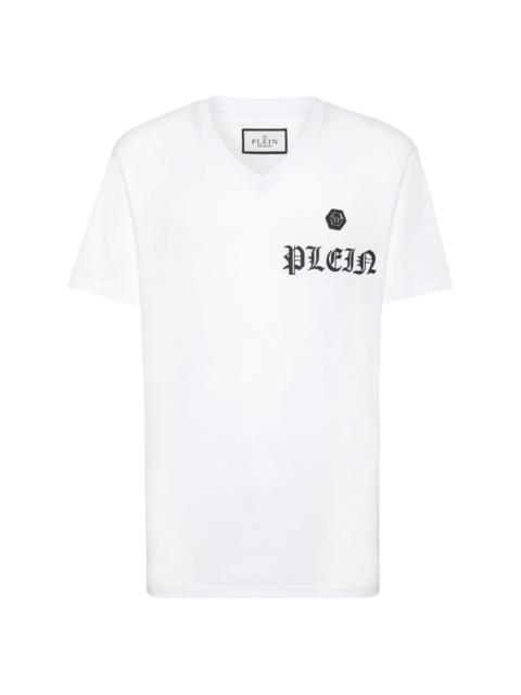 gothic logo print t-shirt