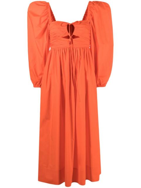 ULLA JOHNSON Alessa puff-sleeve midi dress