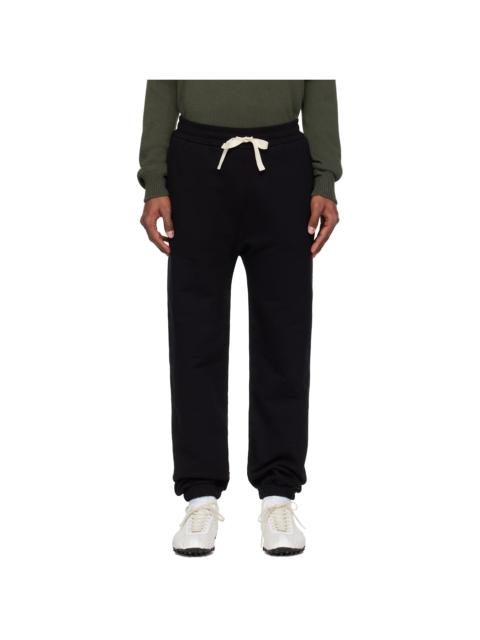 Jil Sander Black Embroidered Logo Sweatpants