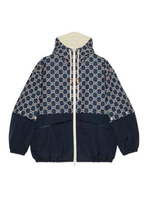 GUCCI Gucci GG Ripstop Fabric Zip Jacket 'Blue Ivory' 742811-Z8BJG-4384