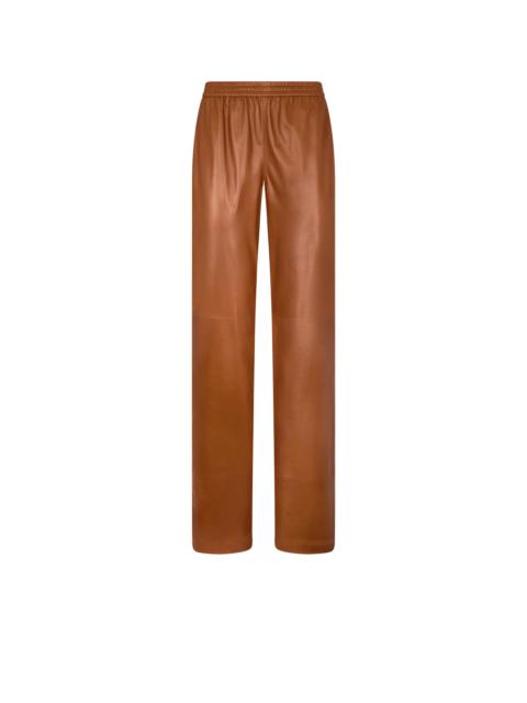TOM FORD LIGHTWEIGHT GUANTERIA LEATHER PAJAMA PANTS WITH PIPING