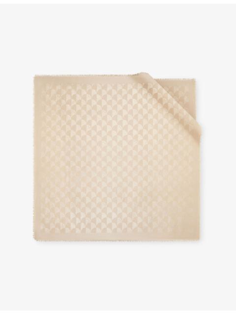 BVLGARI Calla Maxi Square Silk and Wool-Blend Scarf