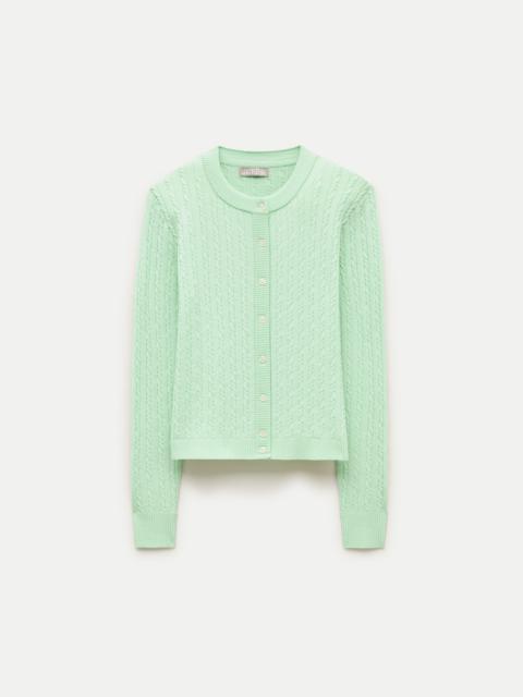 J.CREW Cable-knit cardigan in merino wool blend