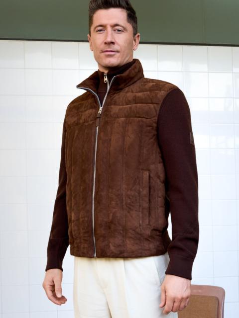 MACKAGE LANDEN Mixed-Media Suede Jacket