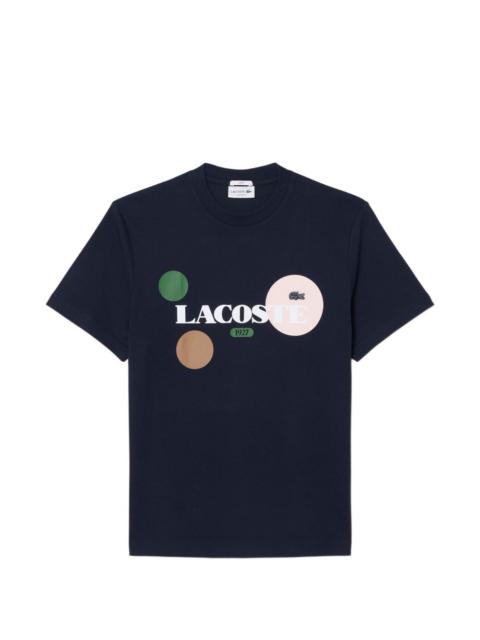 LACOSTE printed cotton jersey T-shirt
