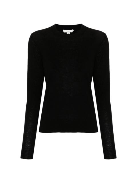 crew-neck fine-knit jumper