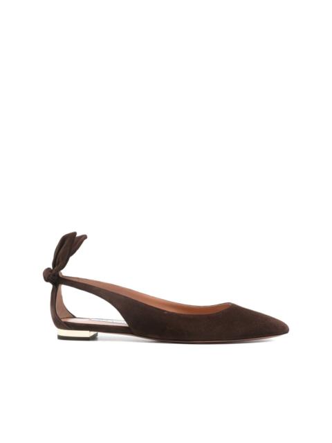 AQUAZZURA bow slingback ballet flats