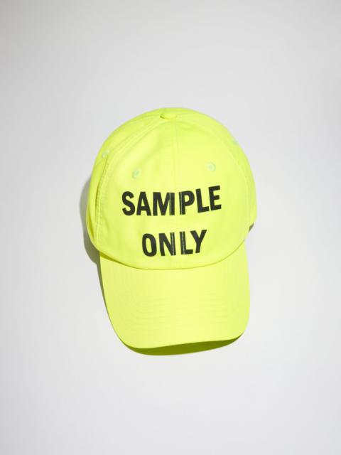 Acne Studios Cotton baseball cap - Neon yellow